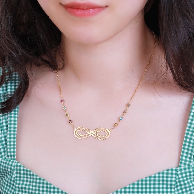 8 names Infinity necklace