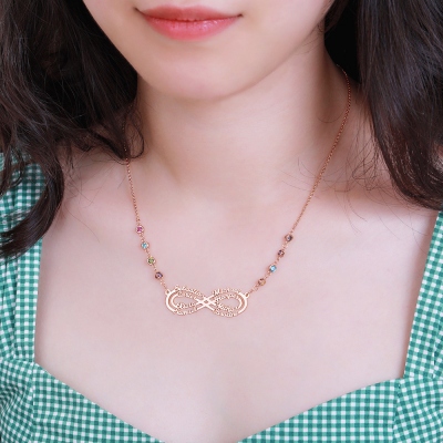 8 names Infinity necklace