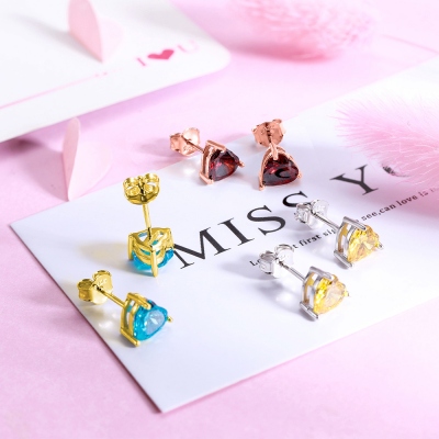 Birthstone stud earrings