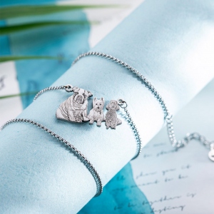 Personalized Stainless Steel Engraved Pet Photo Necklace