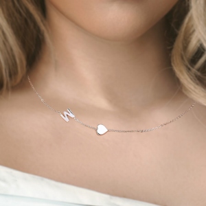 Personalized Sideways Initial Necklace or Bracelet