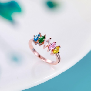 Personalized Birthstone Family Ring for Mother