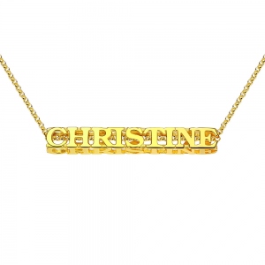 Personalized Cubic Bar Name Necklace