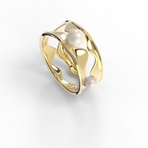 Heart Shaker ECG Ring Sterling Silver