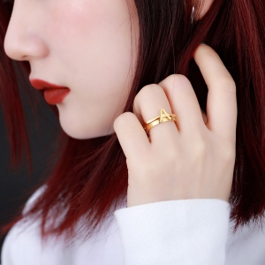 Personalized Stacking Rings Letter Rings & Band Rings