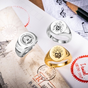 Personalized Badge Ring for Gift