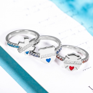 Personalized Badge Ring for Firefighter Police Medical Staff