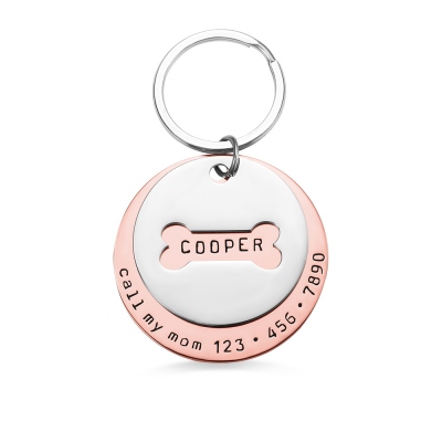 Personalized Collar Tag & Bone Necklace