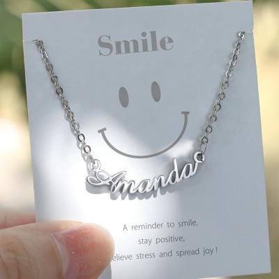 Personalized Smile Name Necklace