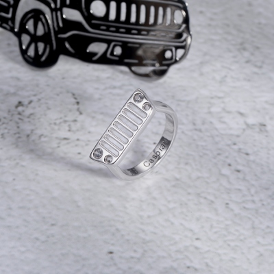 Personalisierter Jeep Birthstone Ring