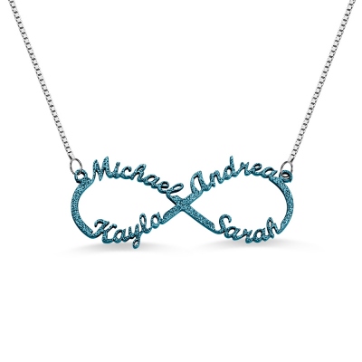 Personalized Colored Infinity Name Necklace