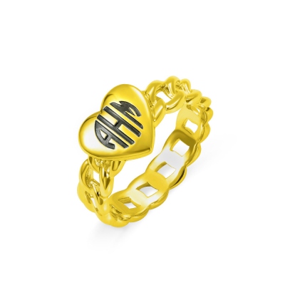 Personalized Filigrees Monogram Ring