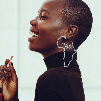 Personalized Africa Map Hoop Earrings