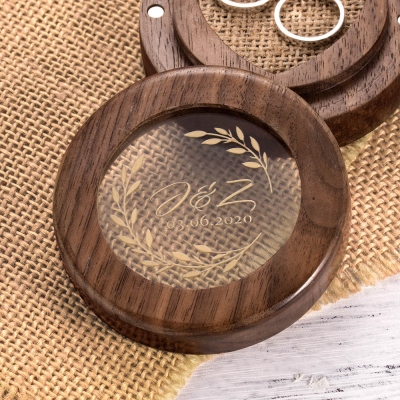 Personalized Wedding Ring Box for Lovers