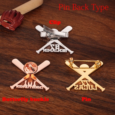 Personalisierte Baseball-Brosche für Baseball-Enthusiasten