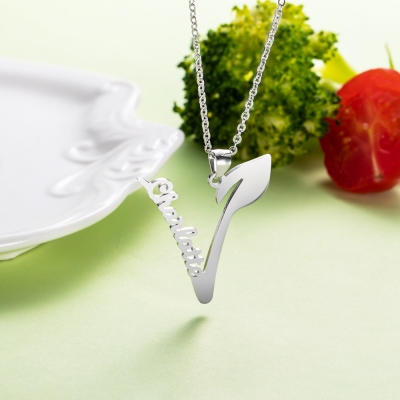 Personalized Vegan Name Necklace for Vegetarian Gift