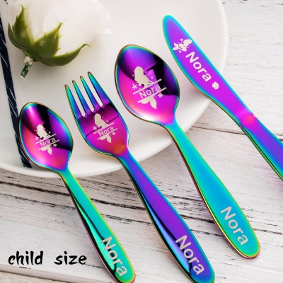 Personalized Mermaid Style Cutlery Set