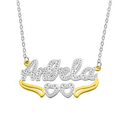 Personalized Name Necklace with Lace