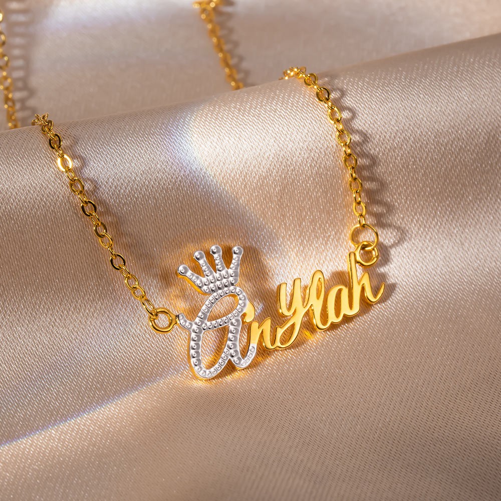 Gepersonaliseerde naam ketting met kant