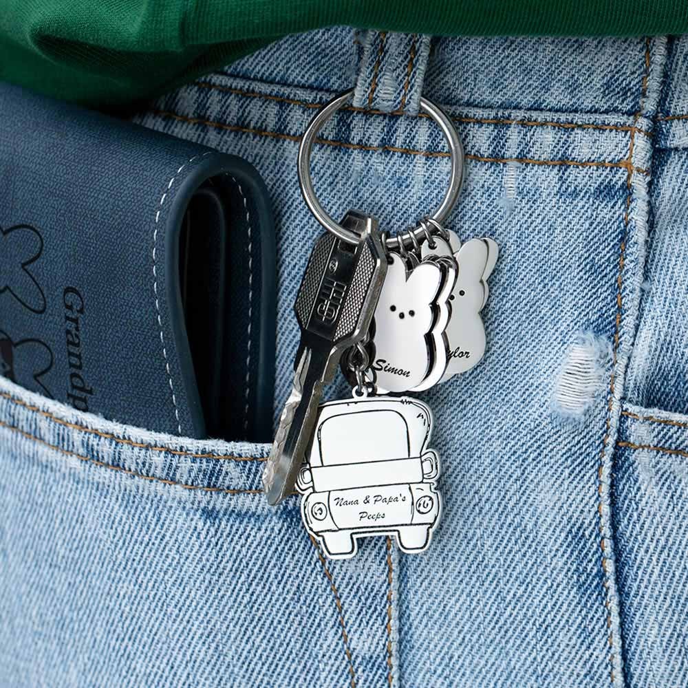 Personalized Easter Bunny Keychain