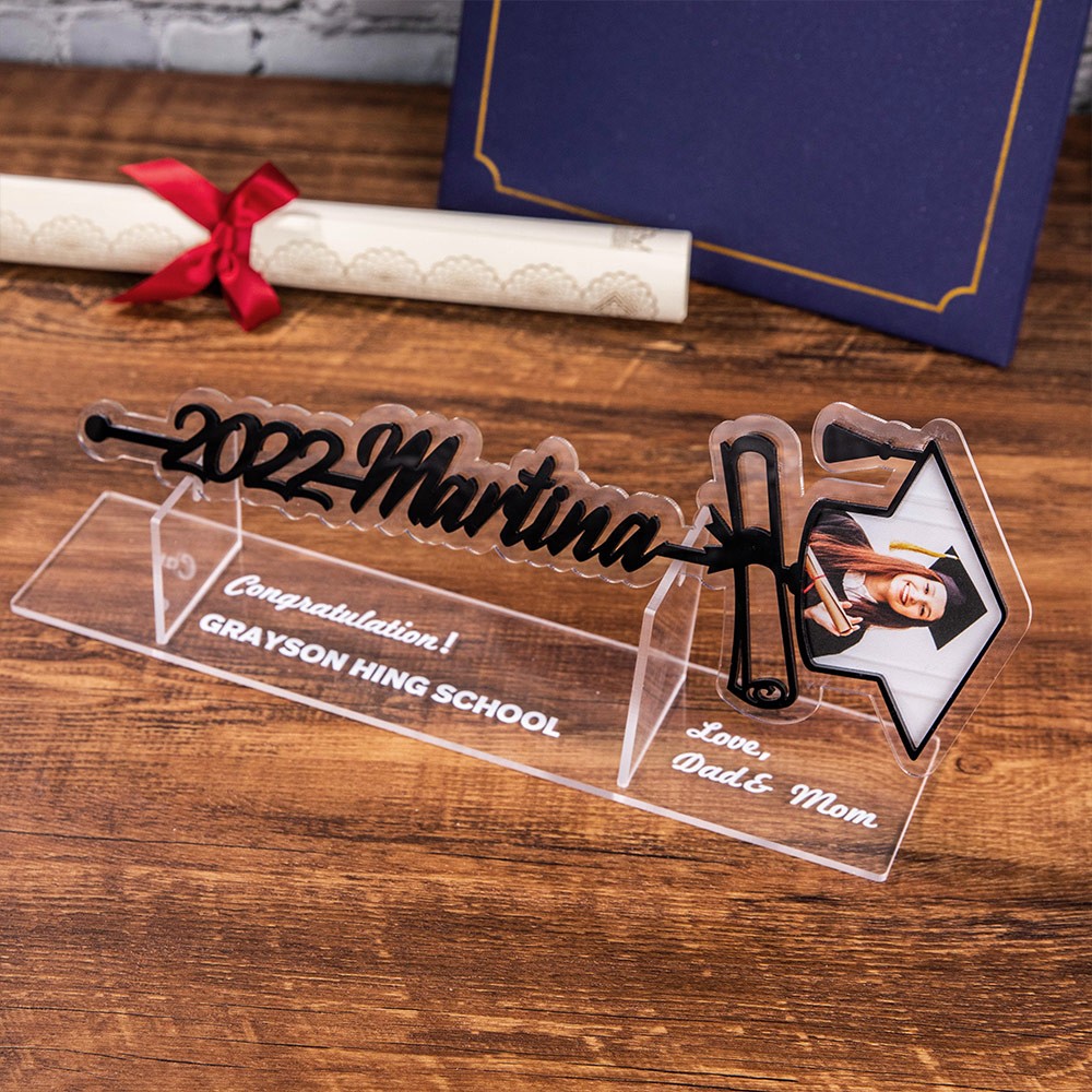 Cadeaux commémoratifs personnalisés pour diplômés Rose SVG File Glowforge File pour diplômés