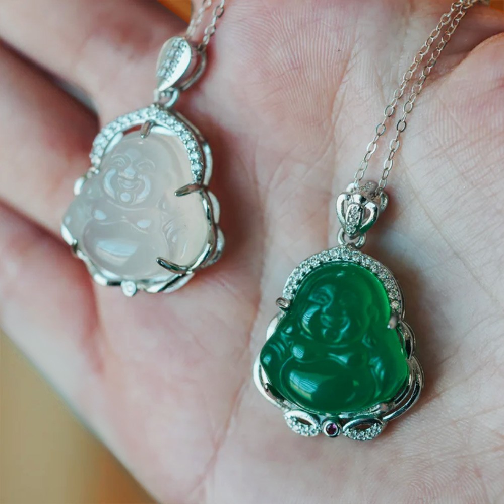 collier bouddha en argent