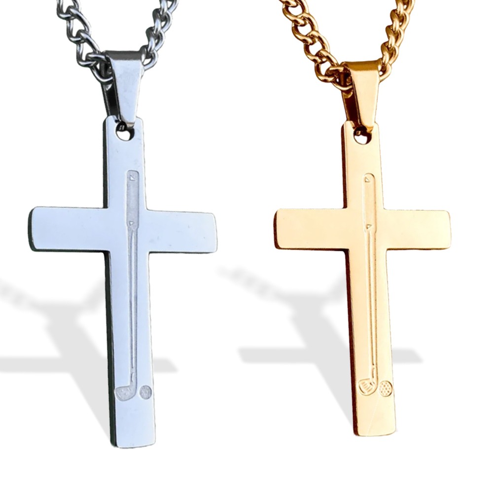 Collier de croix de sport avec collier de pendentifs de football de volley-ball de baseball gravé, cadeau de bijoux pour les athlètes / entraîneur / coéquipier