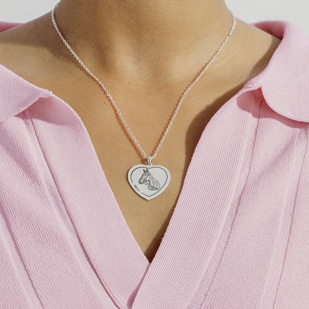 personalized horse necklace