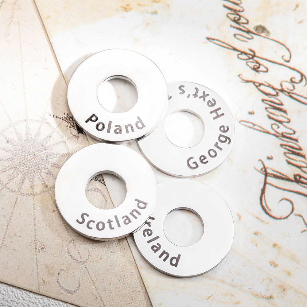 Custom Passport Keychain & Country Tokens Bundle, Vegan Leather Keychain with Multiple Brass Charms, Travel Keepsake, Gift for Family/Friend/Lover