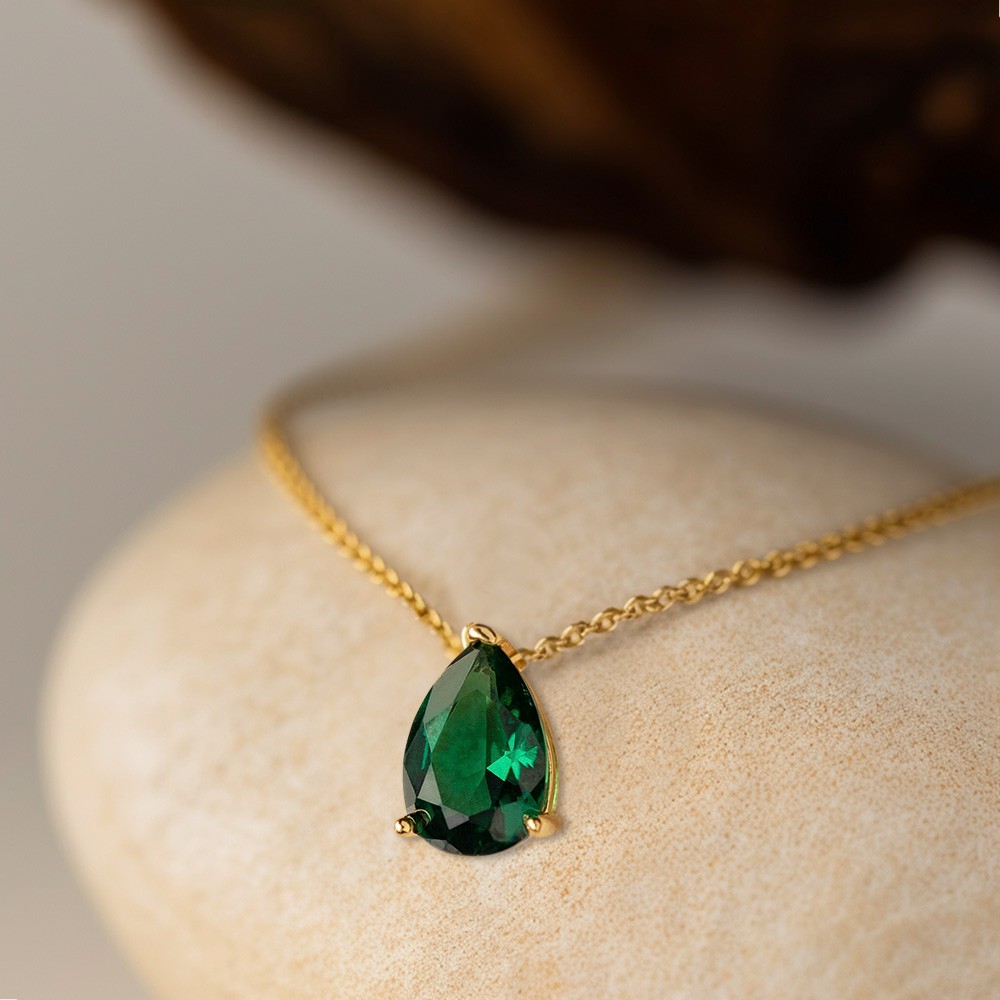 Teardrop Gemstone Necklace