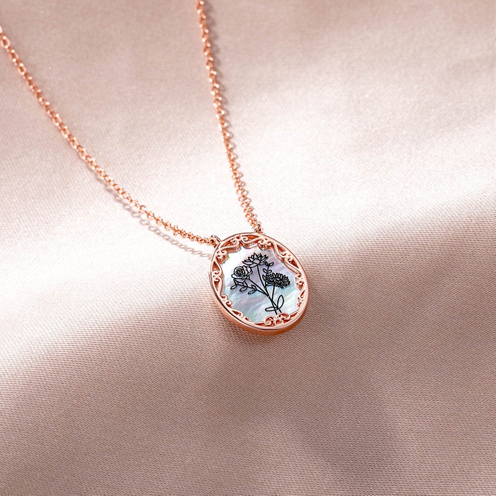 Family Birthday Flower Necklace