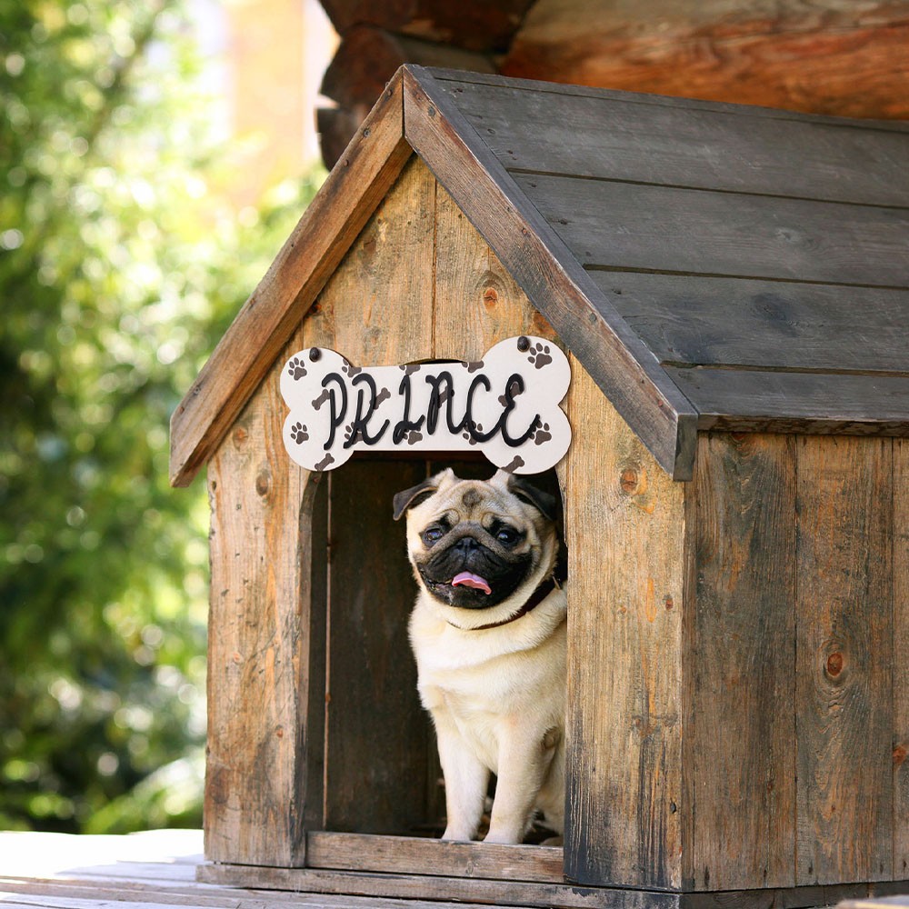 Signe personnalisé de caisse d'os de nom, signe de chien, décor de chambre de chien, signe de chenil de chien, signe suspendu de caisse, cadeau pour des amants d'animal familier/chien maman, cadeau commémoratif d'animal familier