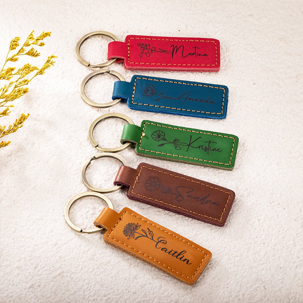 leather keychain