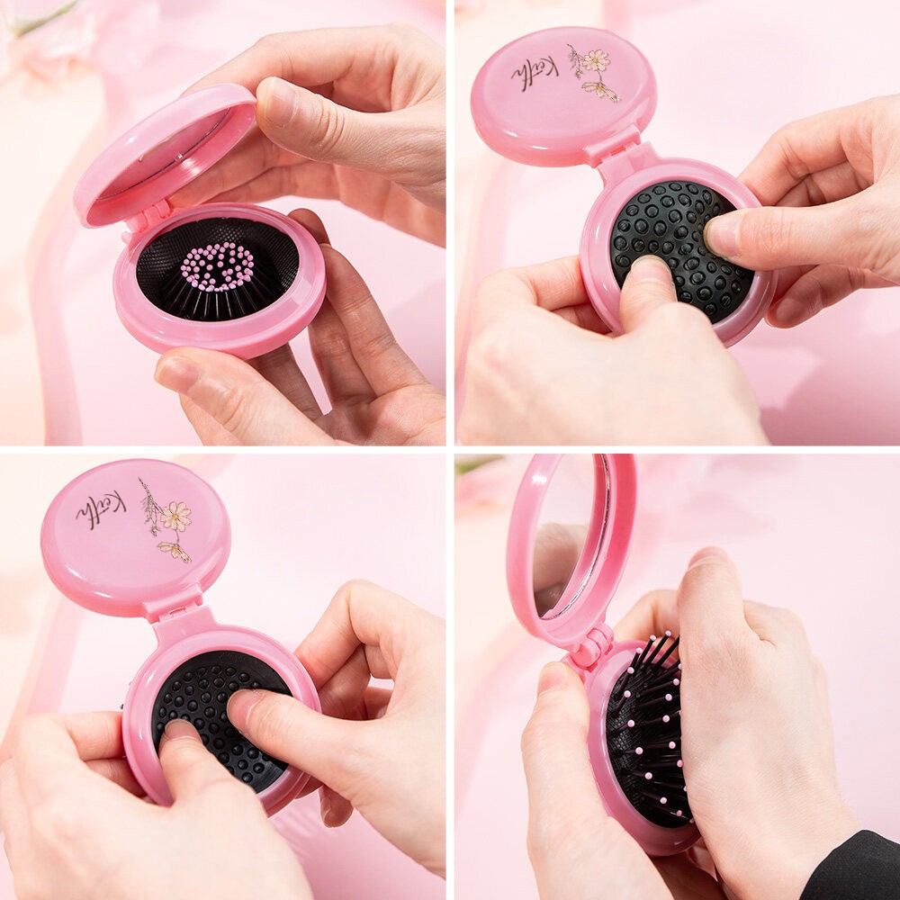 Handheld Mirror Hair Brush