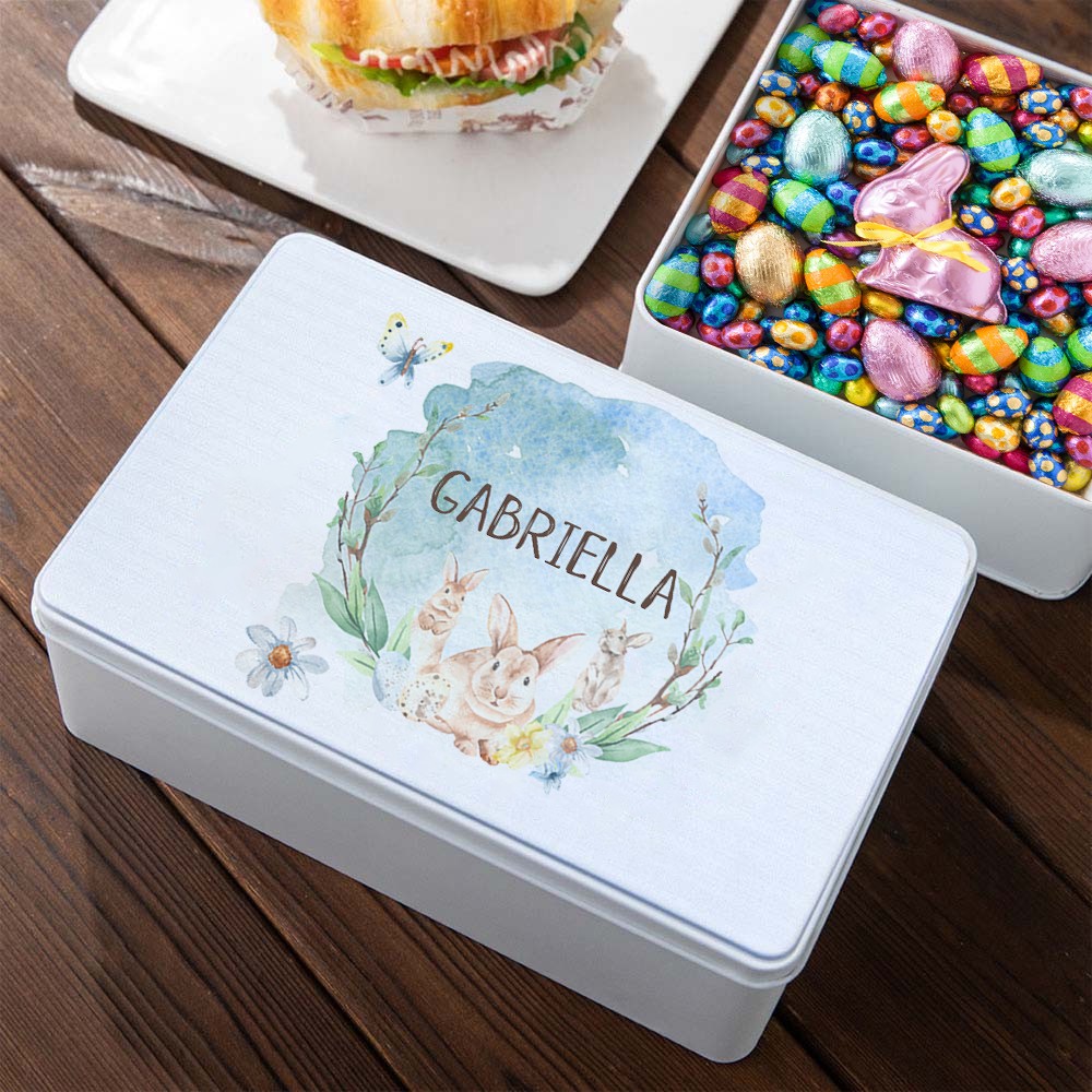 easter bunny tin