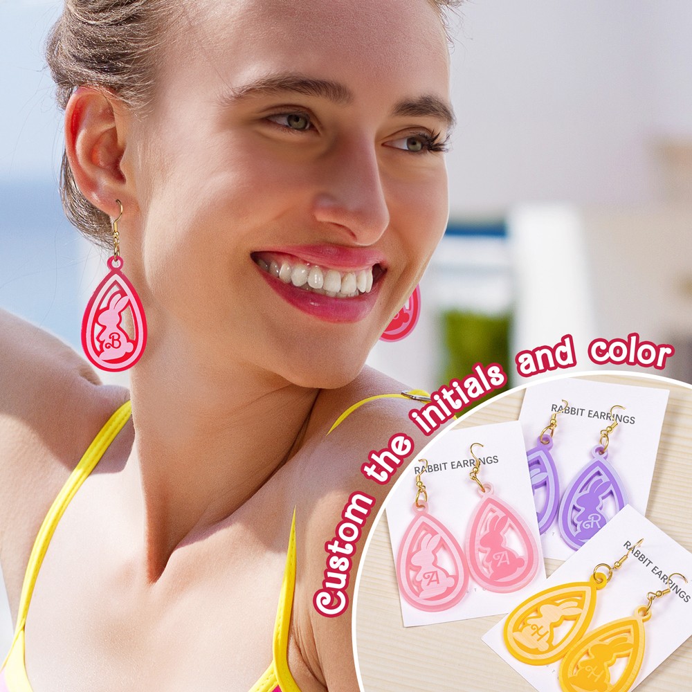 boucles d'oreilles pendantes lapin