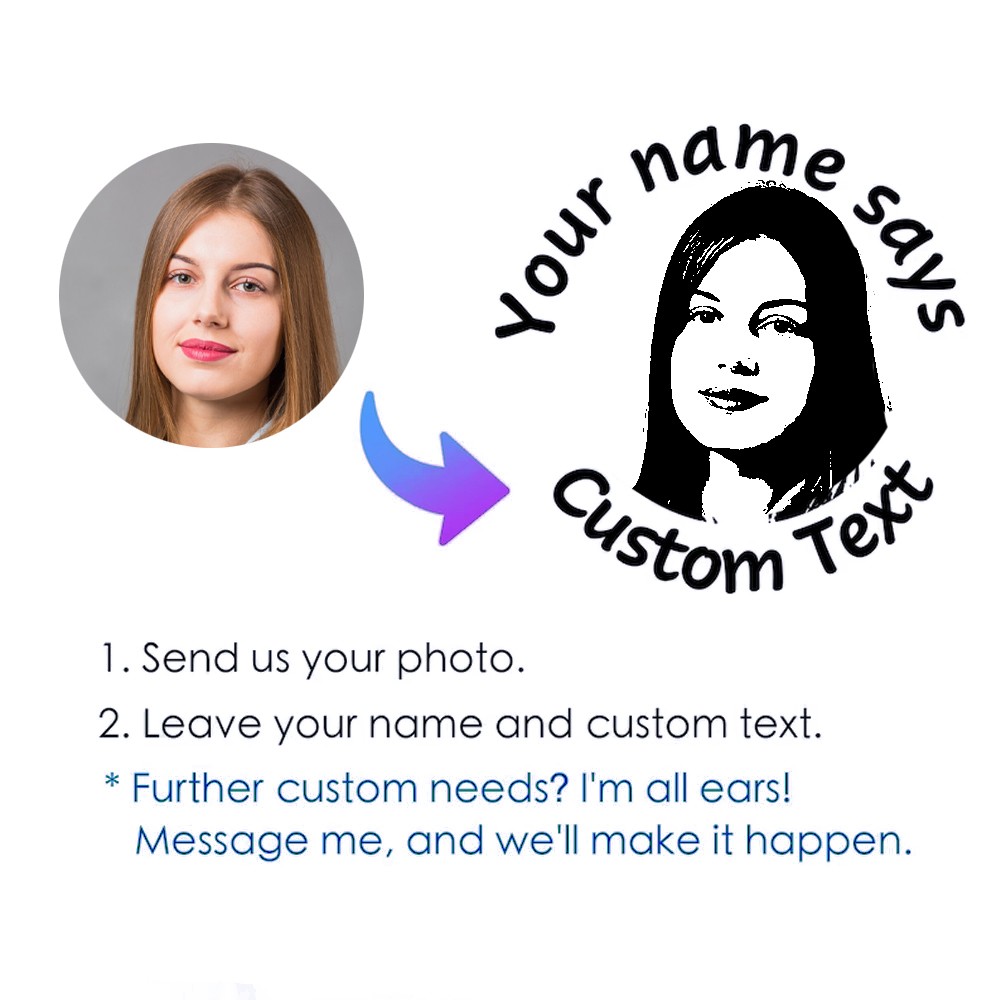 Custom Face Portrait Self-Inking Teacher Stamps for Classroom, Logo Stamps for Homework Grading, Back To School Thank You Gift for Teacher