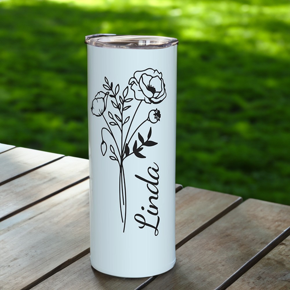 Birth Flower Travel Cup