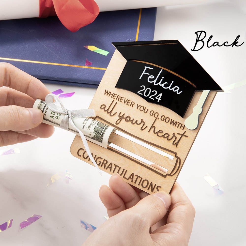 Personalized Graduation Money&Gift Card Holder, Graduation Quotes, Graduation Money Holder, Wooden Card Box, Graduation Gift for Graduates/Students