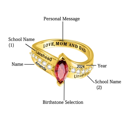 class rings for women high school