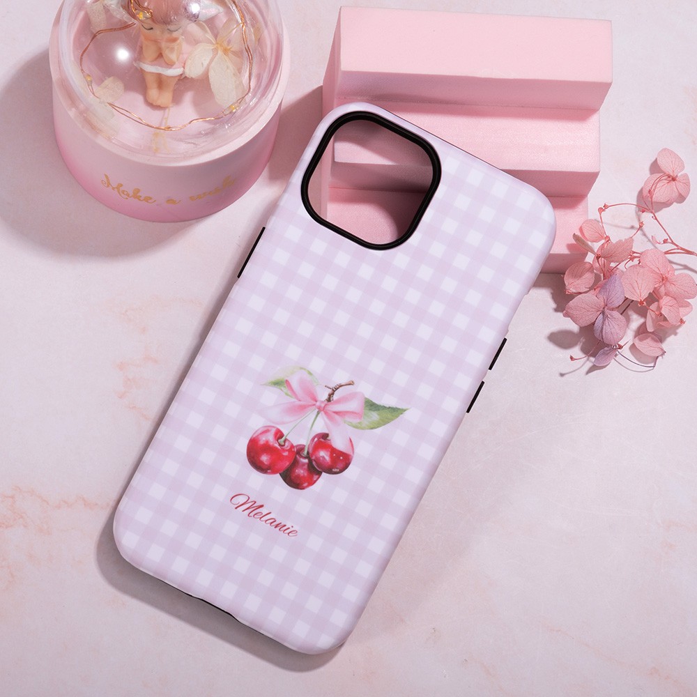 Pink Ribbons Bow Tie Pattern Case Compatible with iPhone