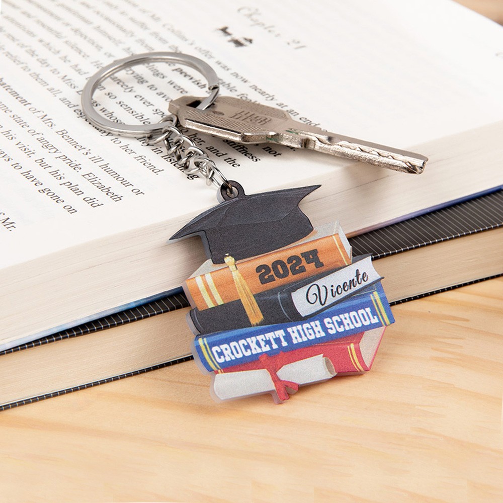 graduation cap keychain