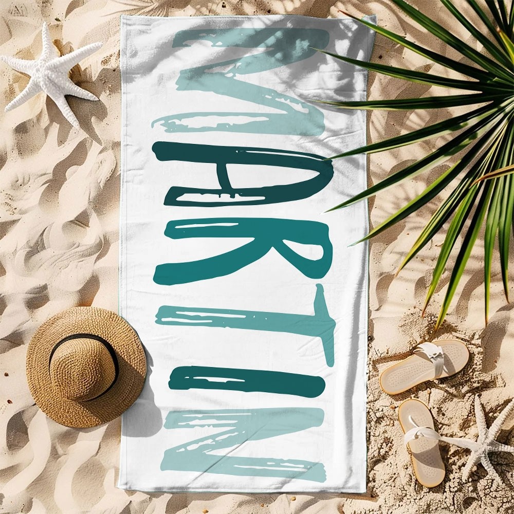 custom name beach towel