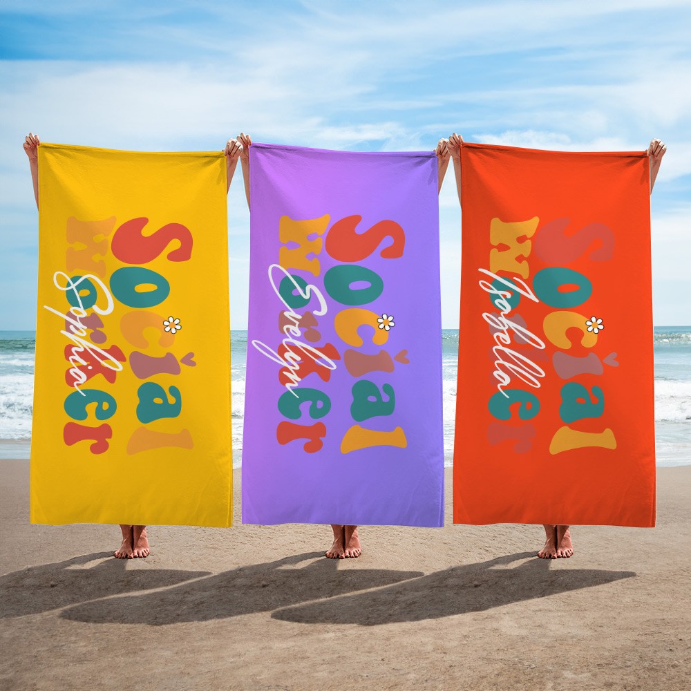 social worker beach towel