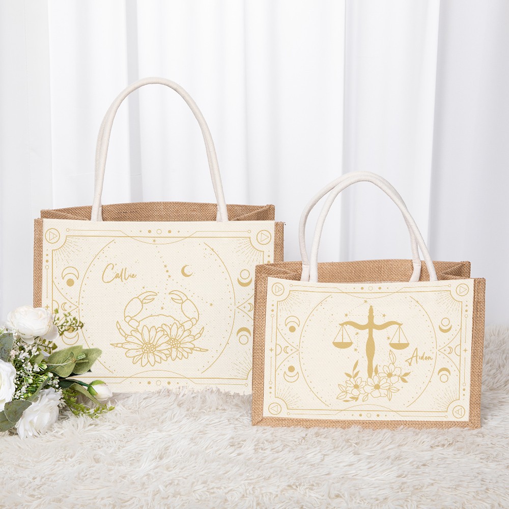Burlap tote bag