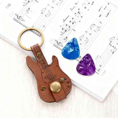 Gitarrenplektrum-Halter-Schlüsselanhänger