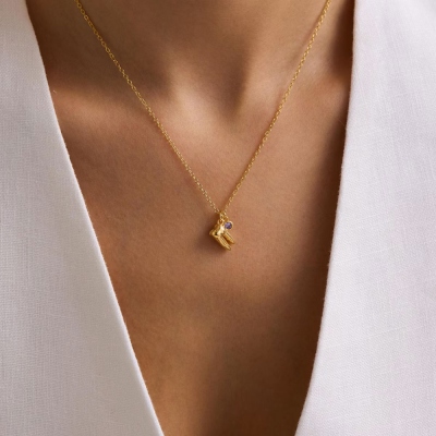 Gepersonaliseerde geboortesteen tandhanger ketting, sterling zilver 925 sierlijke ketting, afstudeer-/kerstcadeau voor tandartsen/mondhygiënisten/haar