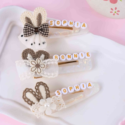 White Shell Glossy Hair Clip