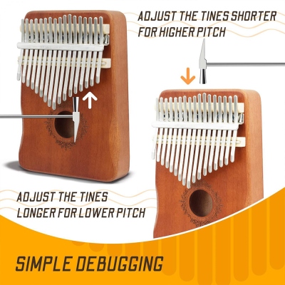 Kalimba 17 touches personnalisée avec nom gravé, piano à pouces africain en bois avec texte, instrument de musique, cadeau d'anniversaire pour enfants/adultes/passionnés de musique