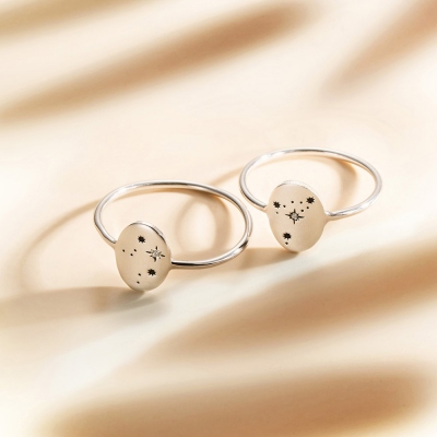 Personalized Star Signet Ring for Her